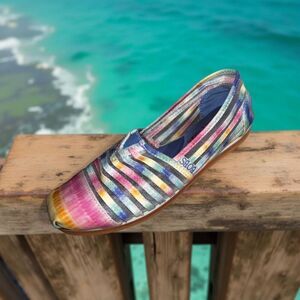 Skechers Bobs Plush Sunset Feels Memory Foam Rainbow Loafers Size 6